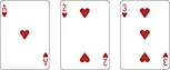 區塊鏈炸金花 同花順 :三張花色相同點數相連的牌